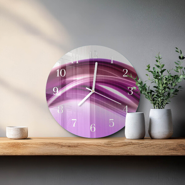 Round wall clock Abstract Lines
