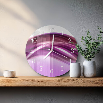 Round wall clock Abstract Lines