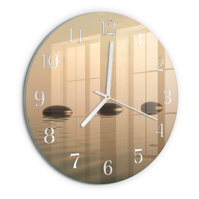 Round wall clock Stones Water