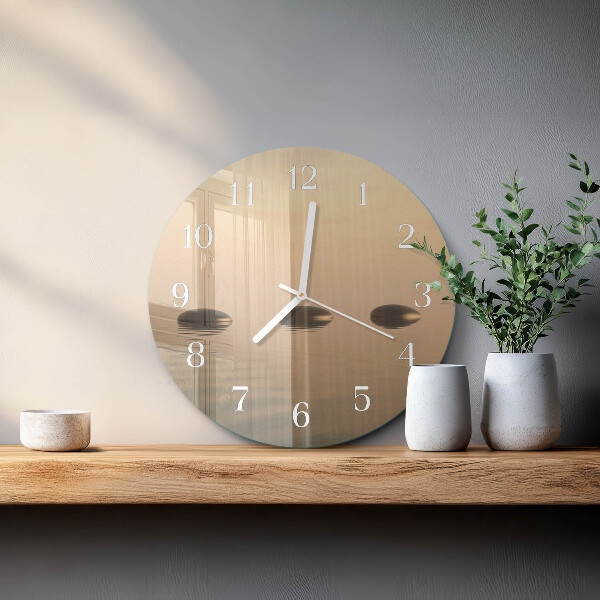 Round wall clock Stones Water