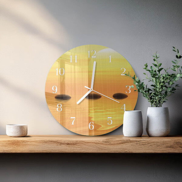 Round wall clock Water Sun