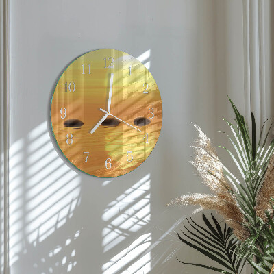 Round wall clock Water Sun