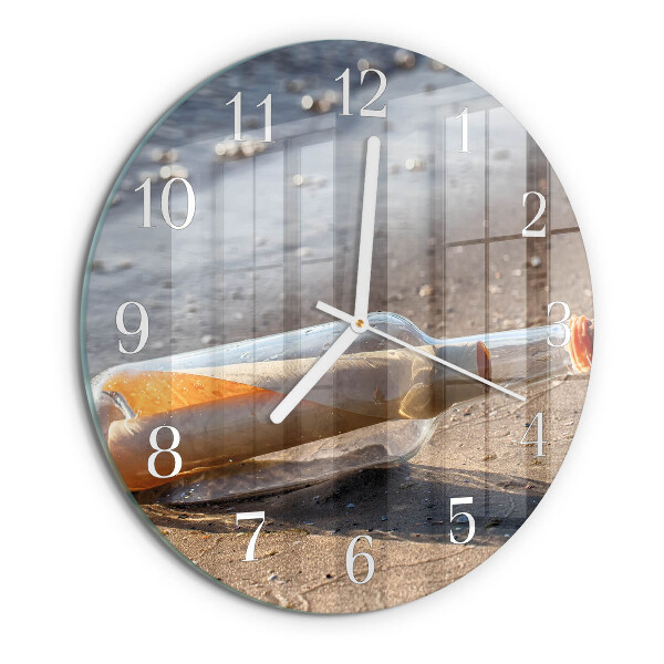Round wall clock Bottle Letter