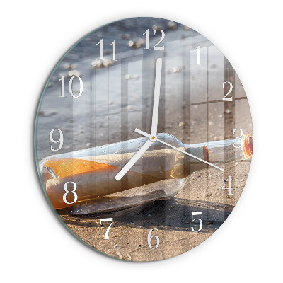 Round wall clock Bottle Letter