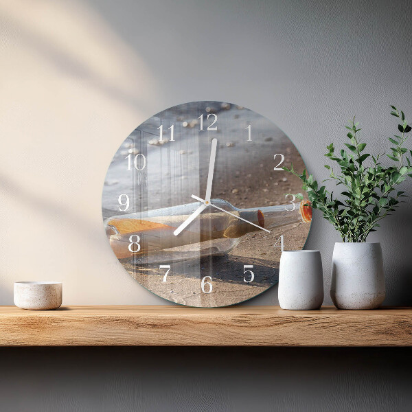 Round wall clock Bottle Letter