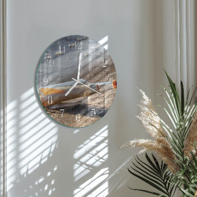 Round wall clock Bottle Letter