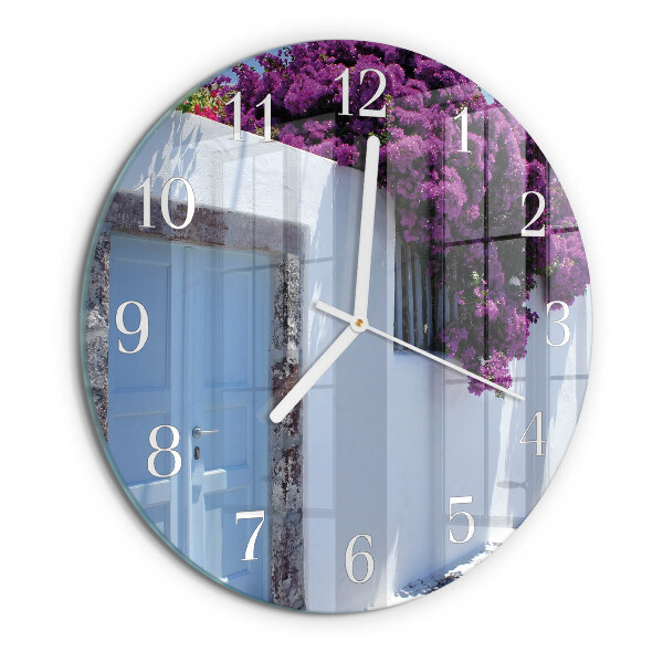 Round wall clock Home Flowers