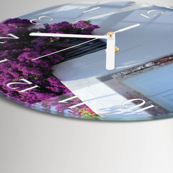 Round wall clock Home Flowers