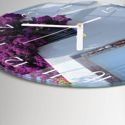 Round wall clock Home Flowers