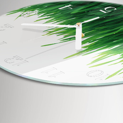 Round wall clock Grass