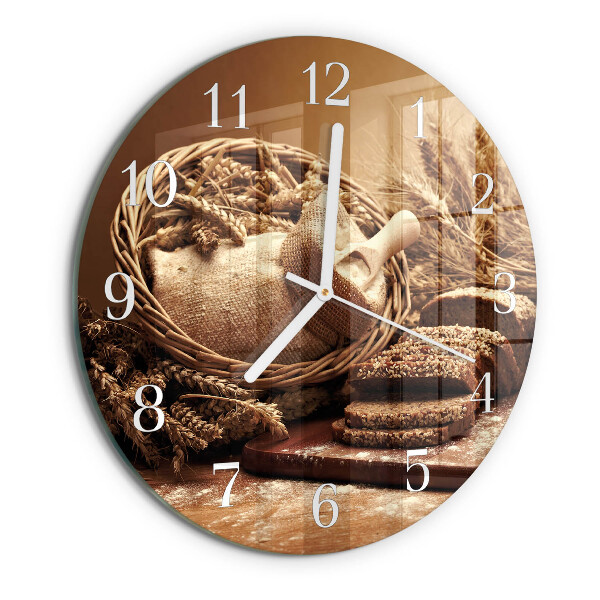 Round wall clock Bread