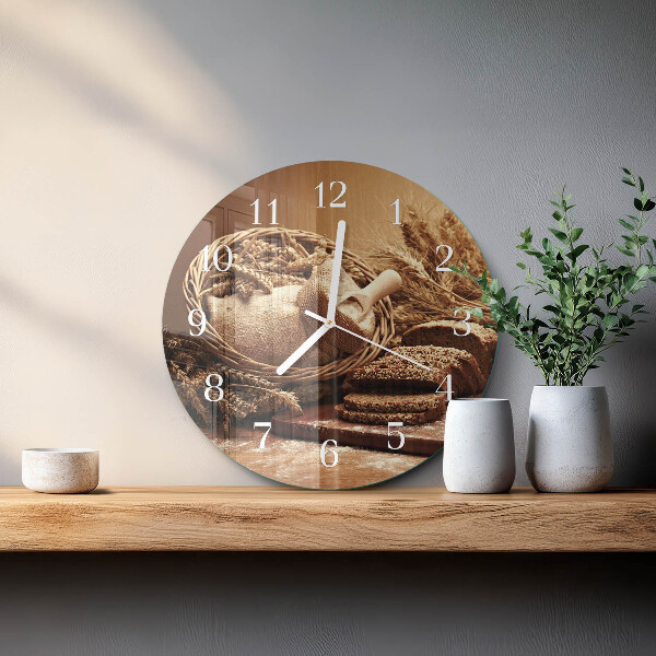 Round wall clock Bread