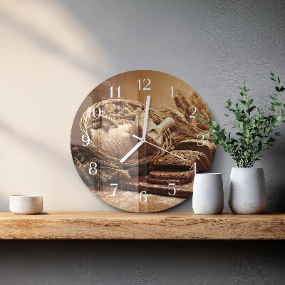 Round wall clock Bread