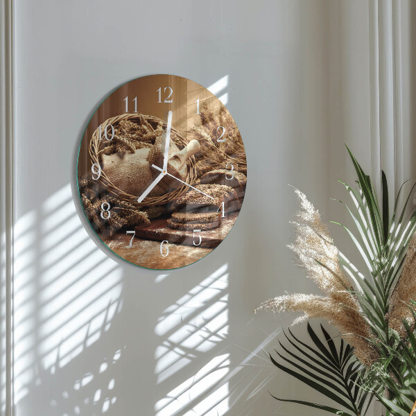 Round wall clock Bread