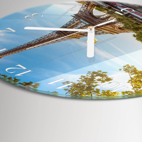 Round wall clock Eiffel Tower Paris