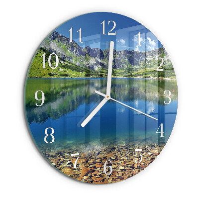 Round wall clock Mountain Lake
