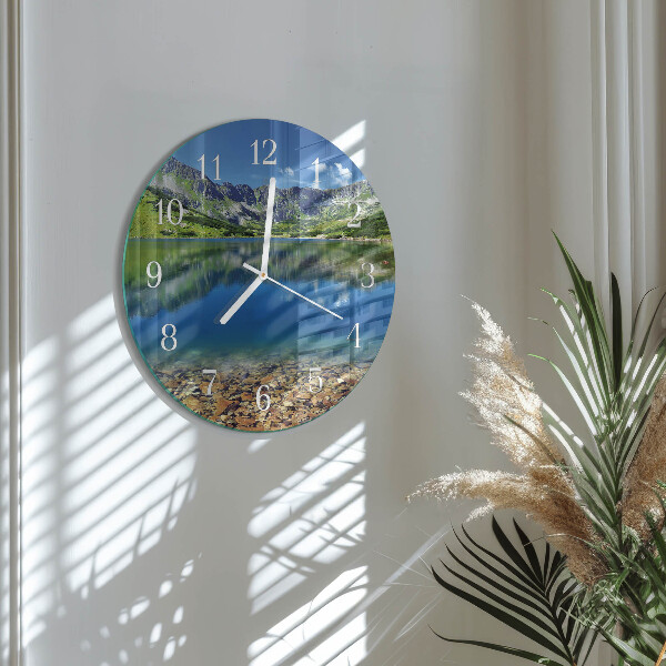 Round wall clock Mountain Lake