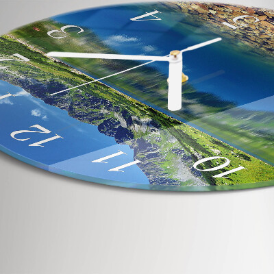 Round wall clock Mountain Lake
