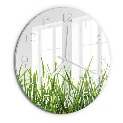 Round wall clock Grass