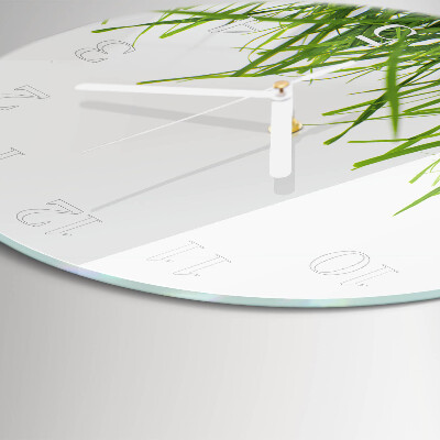 Round wall clock Grass