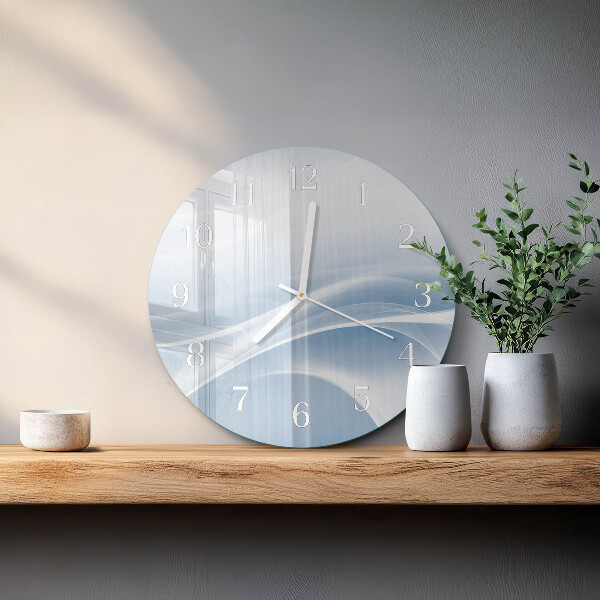Round wall clock Abstract Lines
