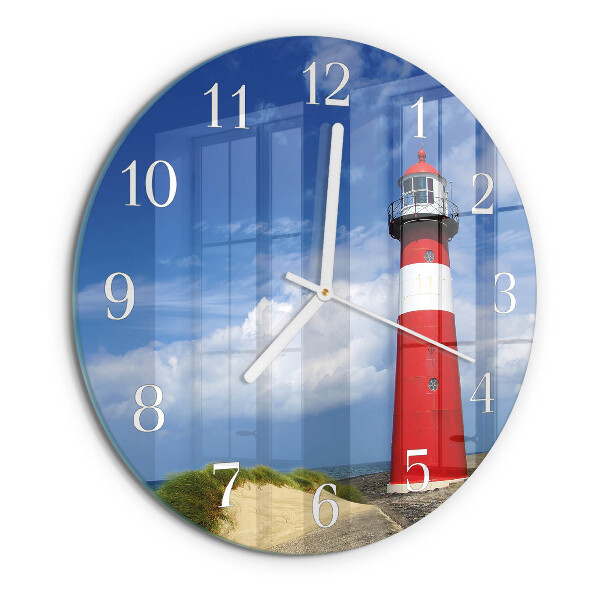 Round wall clock Lighthouse