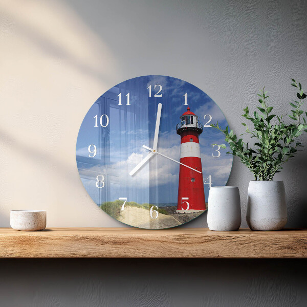 Round wall clock Lighthouse