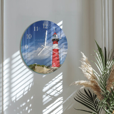 Round wall clock Lighthouse