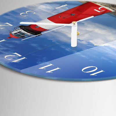 Round wall clock Lighthouse