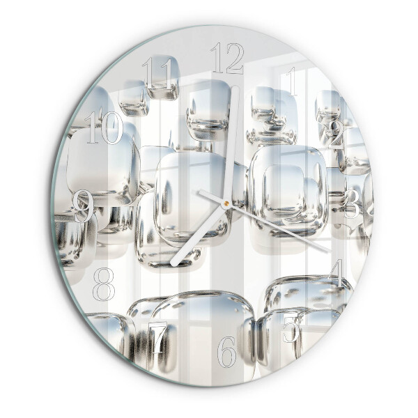 Round wall clock 3D cube