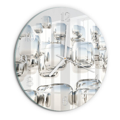 Round wall clock 3D cube