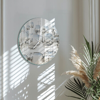 Round wall clock 3D cube