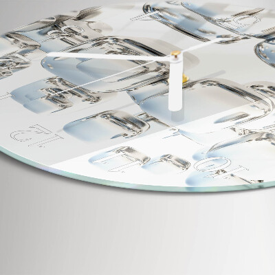 Round wall clock 3D cube