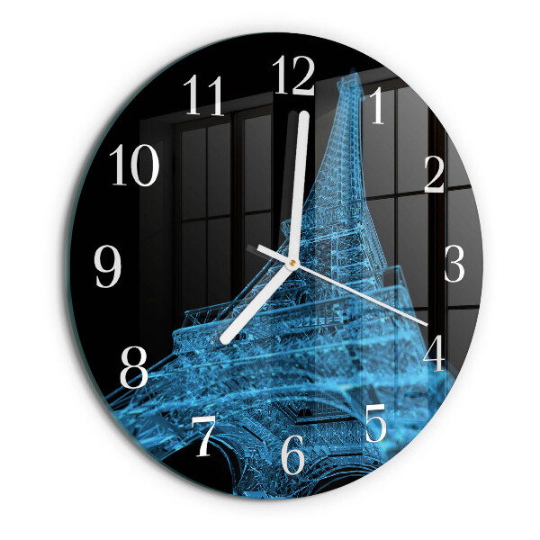 Round wall clock Eiffel Tower Paris