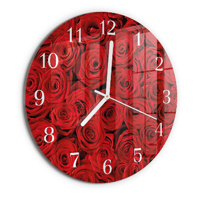 Round wall clock Roses