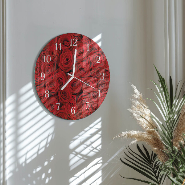 Round wall clock Roses