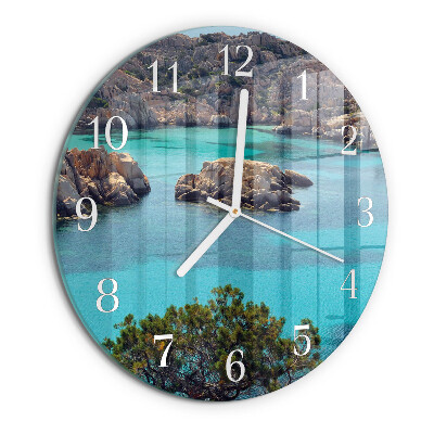 Round wall clock Sea Landscape