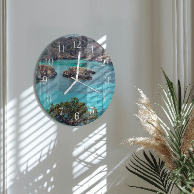 Round wall clock Sea Landscape
