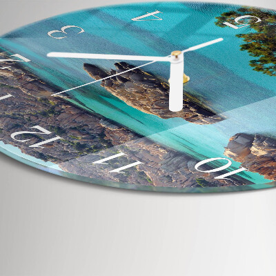 Round wall clock Sea Landscape