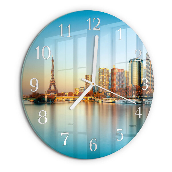 Round wall clock Eiffel Tower Paris
