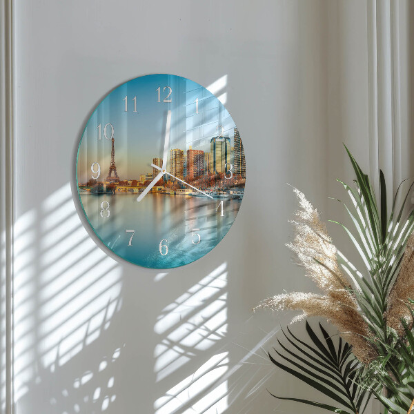 Round wall clock Eiffel Tower Paris