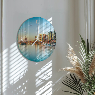 Round wall clock Eiffel Tower Paris