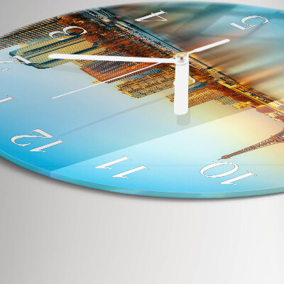 Round wall clock Eiffel Tower Paris