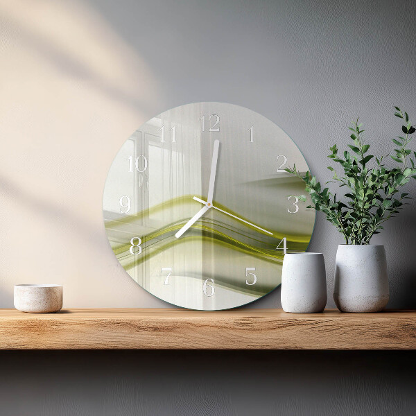 Round wall clock Abstract Lines