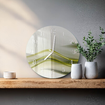 Round wall clock Abstract Lines