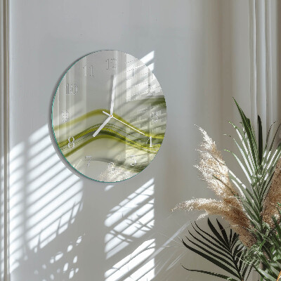 Round wall clock Abstract Lines