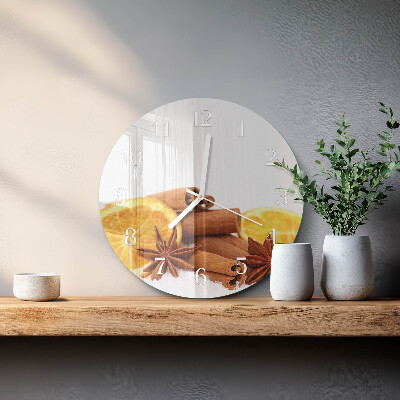 Round wall clock Vanilla with Lemon