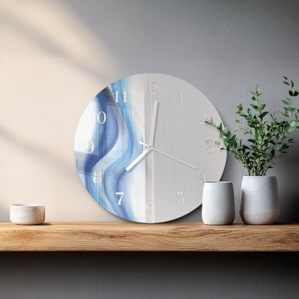 Round wall clock Abstract Smoke