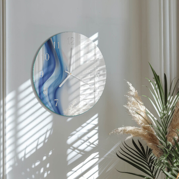 Round wall clock Abstract Smoke