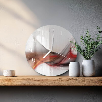 Round wall clock Abstract Lines